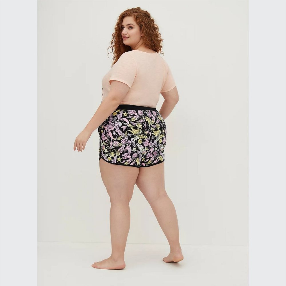 Torrid Disney The Little Mermaid Sleep Short - Ariel Shells Black - Picture 3 of 5